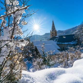 Paysage hivernale du village